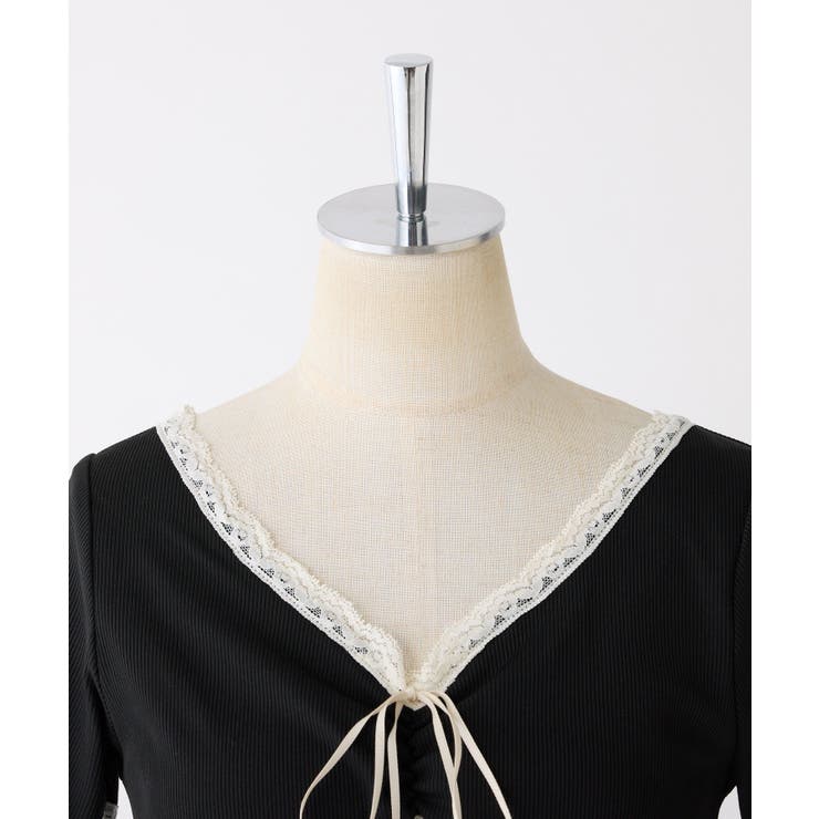 【one after another】カップ付/配色レーステレコトップス | NICE CLAUP / OLIVE des OLIVE　OUTLET | 詳細画像12 