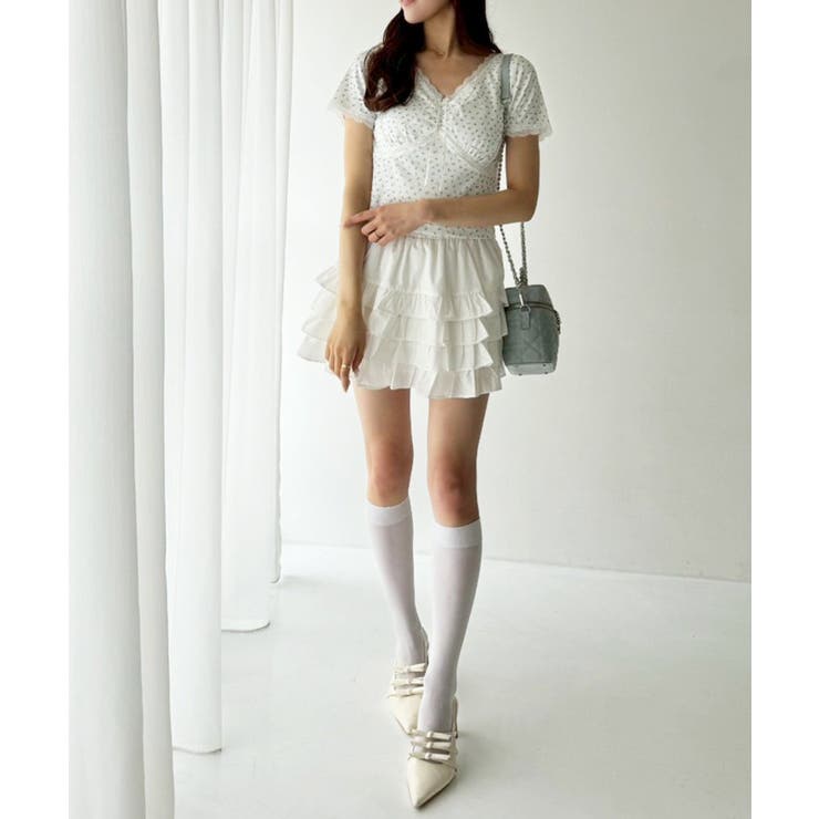 【one after another】カップ付/配色レーステレコトップス | NICE CLAUP / OLIVE des OLIVE　OUTLET | 詳細画像27 