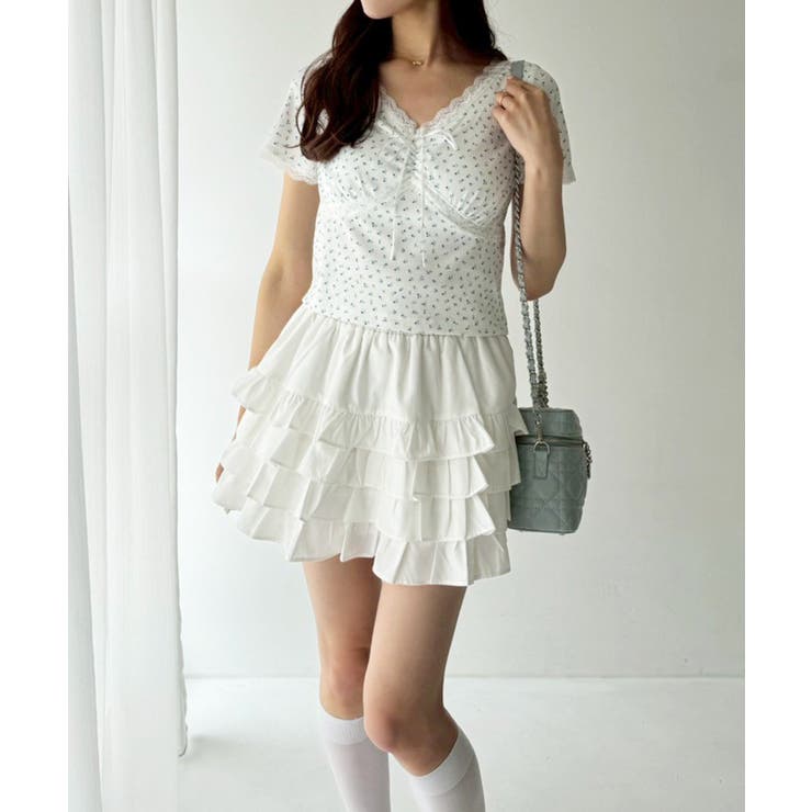 【one after another】カップ付/配色レーステレコトップス | NICE CLAUP / OLIVE des OLIVE　OUTLET | 詳細画像29 