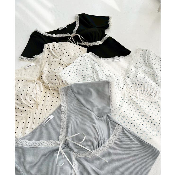 【one after another】カップ付/配色レーステレコトップス | NICE CLAUP / OLIVE des OLIVE　OUTLET | 詳細画像36 