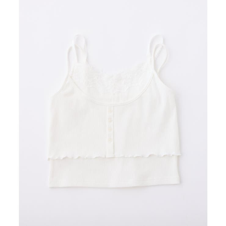 【one after another】レース付きレイヤードキャミ | NICE CLAUP / OLIVE des OLIVE　OUTLET | 詳細画像8 