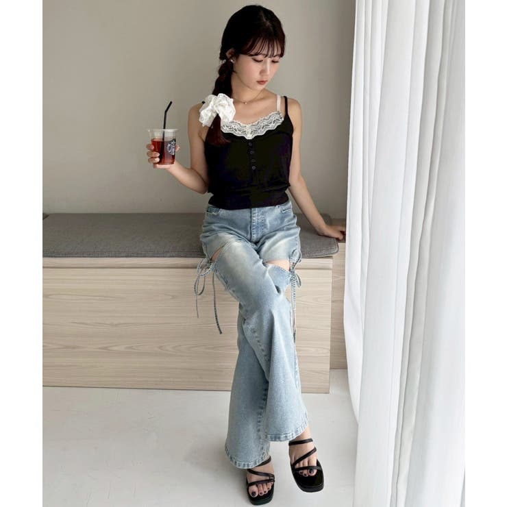 【one after another】レース付きレイヤードキャミ | NICE CLAUP / OLIVE des OLIVE　OUTLET | 詳細画像18 