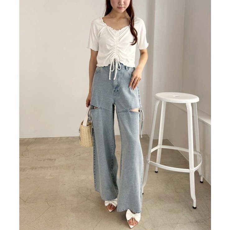 【one after another】ドロストテレコトップス | NICE CLAUP / OLIVE des OLIVE　OUTLET | 詳細画像14 
