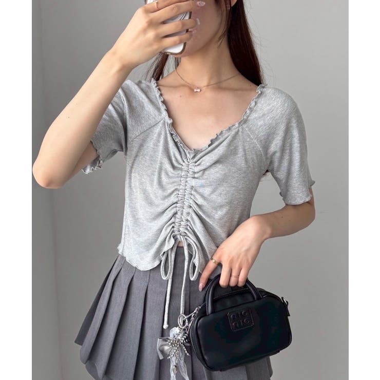 グレー | 【one after another】ドロストテレコトップス | NICE CLAUP / OLIVE des OLIVE　OUTLET