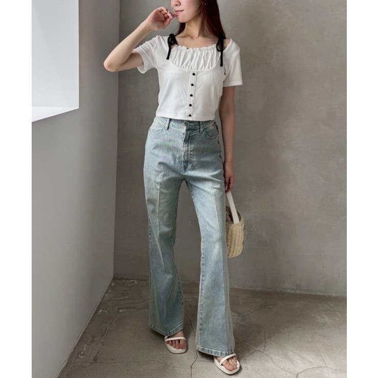 【one after another】レイヤード半袖トップス | NICE CLAUP / OLIVE des OLIVE　OUTLET | 詳細画像5 