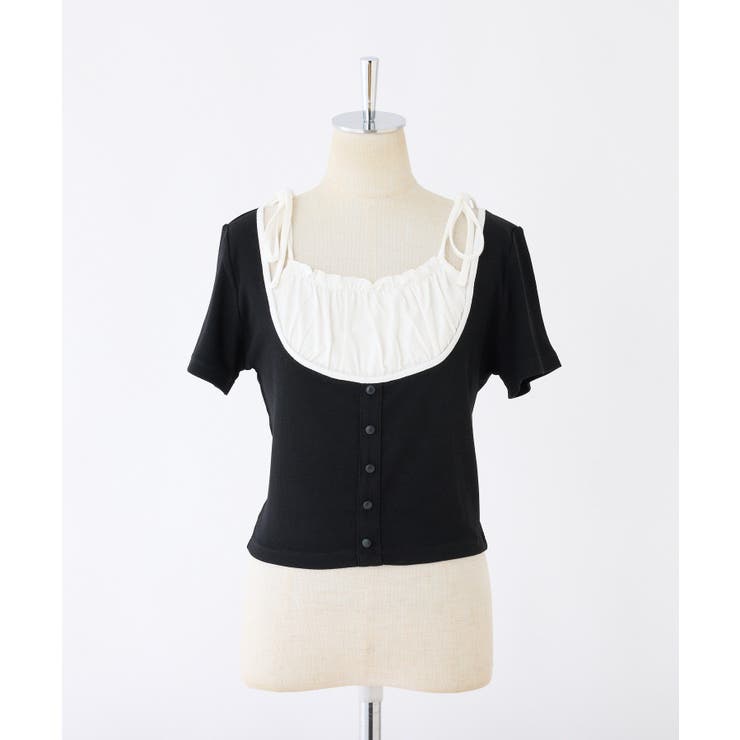 【one after another】レイヤード半袖トップス | NICE CLAUP / OLIVE des OLIVE　OUTLET | 詳細画像19 