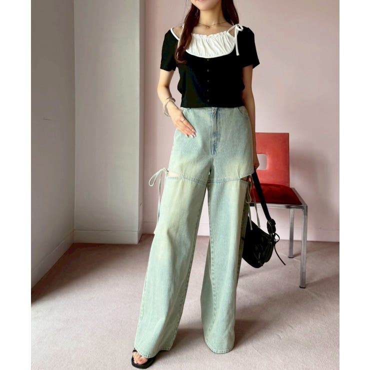 【one after another】レイヤード半袖トップス | NICE CLAUP / OLIVE des OLIVE　OUTLET | 詳細画像26 