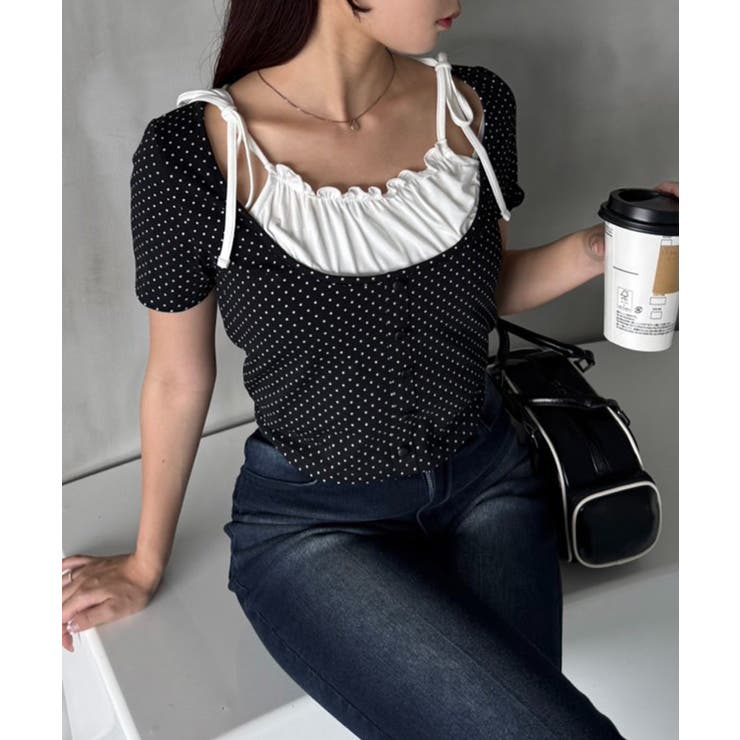 【one after another】レイヤード半袖トップス | NICE CLAUP / OLIVE des OLIVE　OUTLET | 詳細画像35 