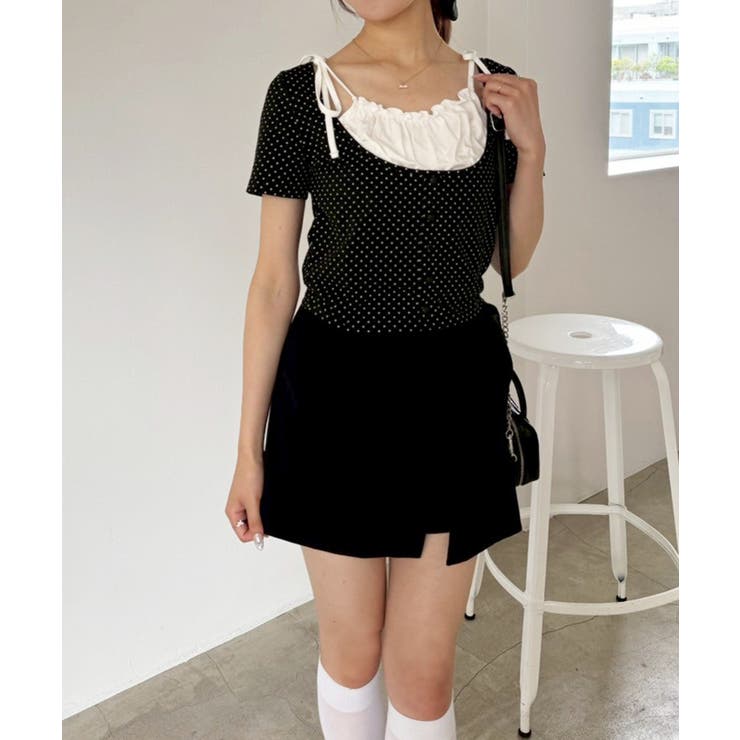 【one after another】レイヤード半袖トップス | NICE CLAUP / OLIVE des OLIVE　OUTLET | 詳細画像37 