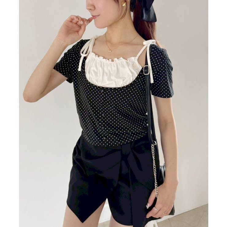 【one after another】レイヤード半袖トップス | NICE CLAUP / OLIVE des OLIVE　OUTLET | 詳細画像40 