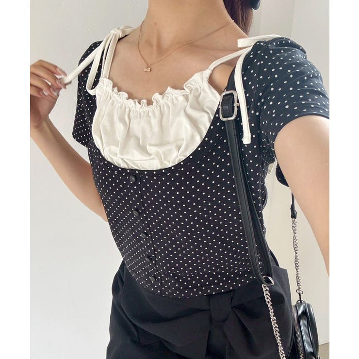 【one after another】レイヤード半袖トップス | NICE CLAUP / OLIVE des OLIVE　OUTLET | 詳細画像41 