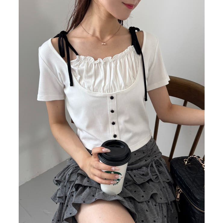 オフ | 【one after another】レイヤード半袖トップス | NICE CLAUP / OLIVE des OLIVE　OUTLET