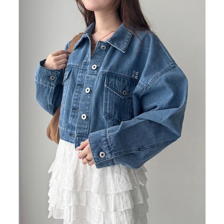 【one after another】刺繍デニムジャケット | NICE CLAUP / OLIVE des OLIVE　OUTLET | 詳細画像4 