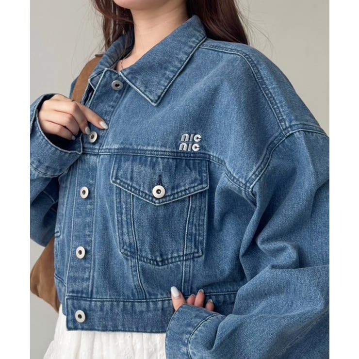 【one after another】刺繍デニムジャケット | NICE CLAUP / OLIVE des OLIVE　OUTLET | 詳細画像5 