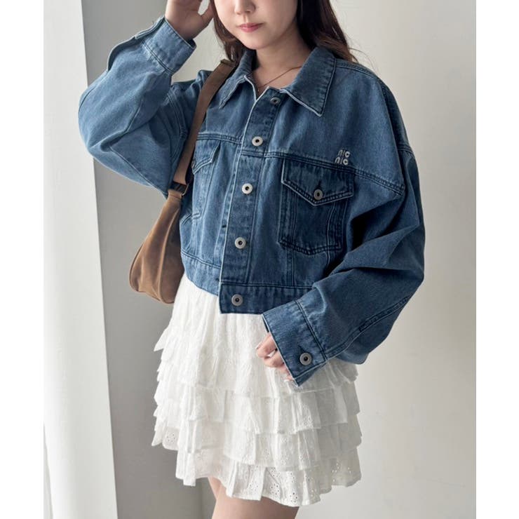 【one after another】刺繍デニムジャケット | NICE CLAUP / OLIVE des OLIVE　OUTLET | 詳細画像7 