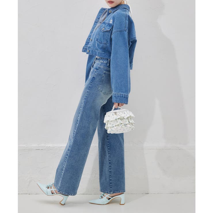 【one after another】刺繍デニムジャケット | NICE CLAUP / OLIVE des OLIVE　OUTLET | 詳細画像12 