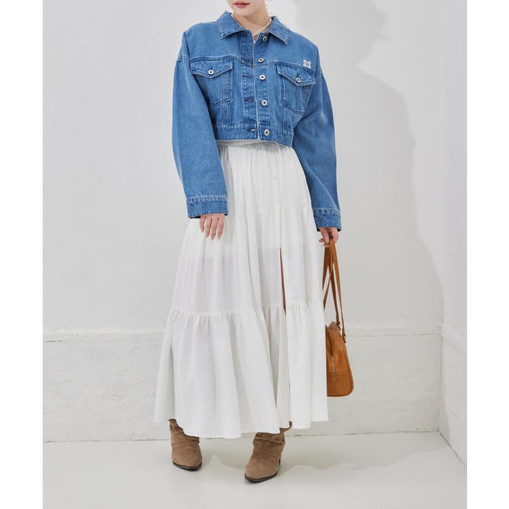 【one after another】刺繍デニムジャケット | NICE CLAUP / OLIVE des OLIVE　OUTLET | 詳細画像15 