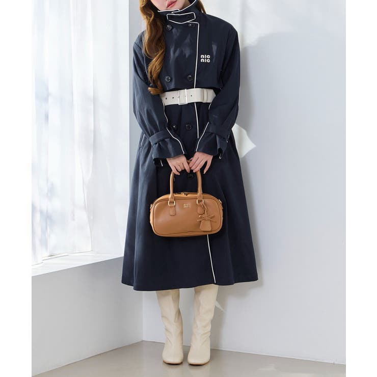 【one after another】【オリジナルロゴ入り】配色トレンチコート | NICE CLAUP / OLIVE des OLIVE　OUTLET | 詳細画像3 