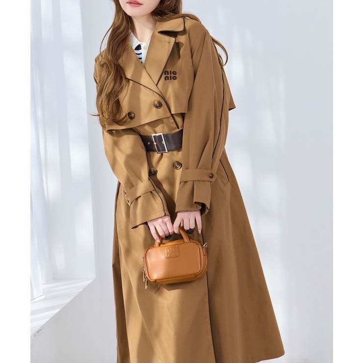【one after another】【オリジナルロゴ入り】配色トレンチコート | NICE CLAUP / OLIVE des OLIVE　OUTLET | 詳細画像11 