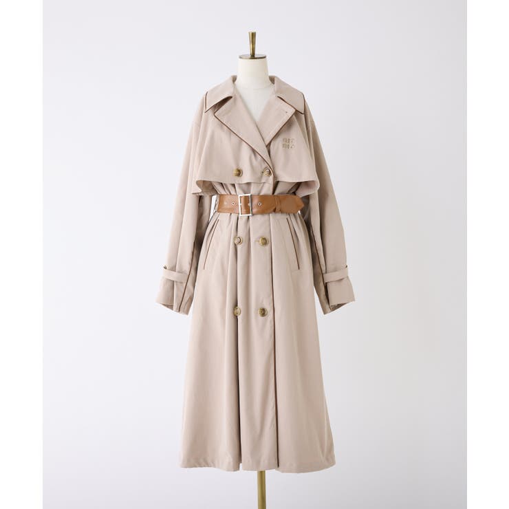 【one after another】【オリジナルロゴ入り】配色トレンチコート | NICE CLAUP / OLIVE des OLIVE　OUTLET | 詳細画像15 