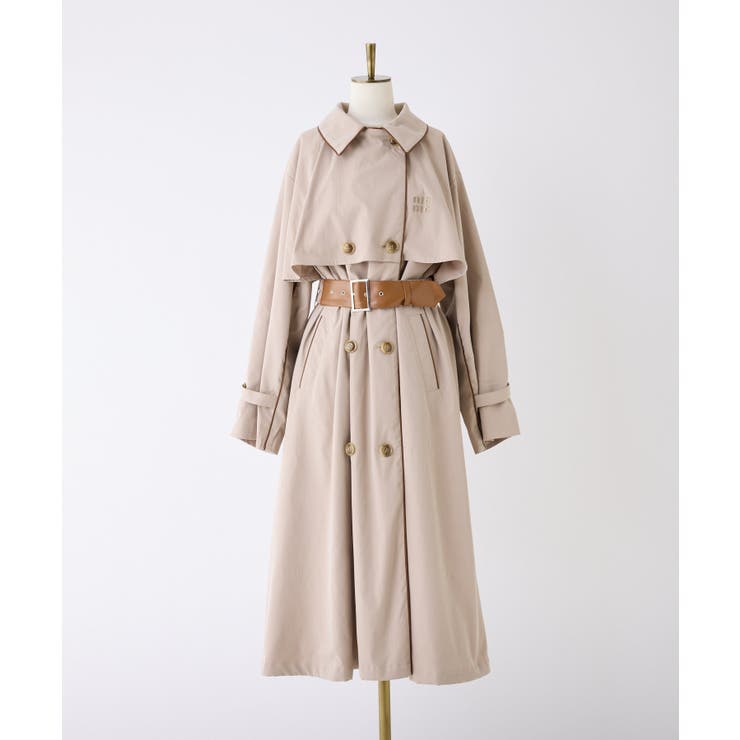 【one after another】【オリジナルロゴ入り】配色トレンチコート | NICE CLAUP / OLIVE des OLIVE　OUTLET | 詳細画像16 