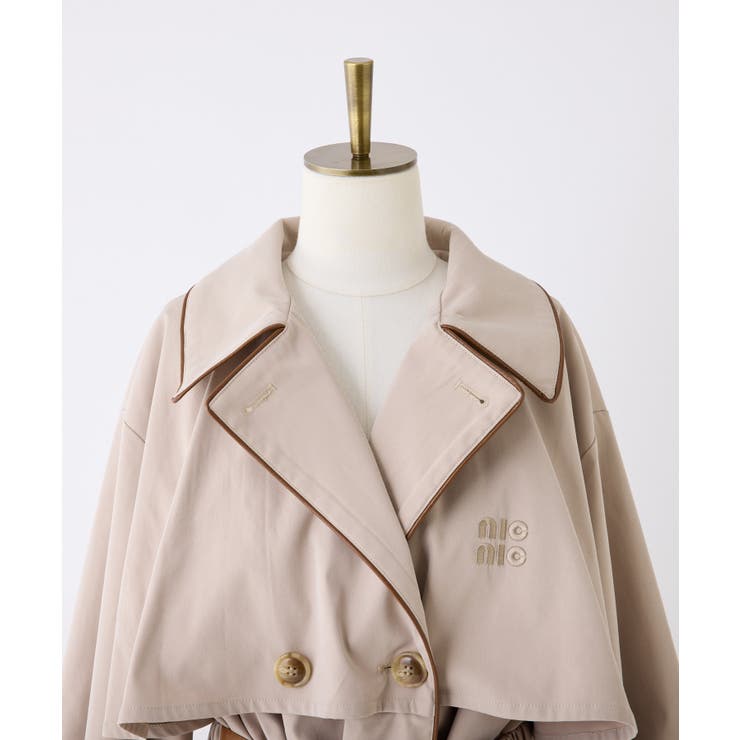 【one after another】【オリジナルロゴ入り】配色トレンチコート | NICE CLAUP / OLIVE des OLIVE　OUTLET | 詳細画像17 