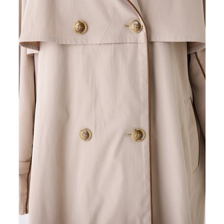 【one after another】【オリジナルロゴ入り】配色トレンチコート | NICE CLAUP / OLIVE des OLIVE　OUTLET | 詳細画像25 