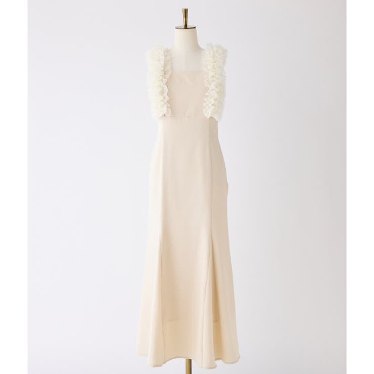 ミントグリーン チュールロングワンピース　nice claup ミントグリーン チュールロングワンピース nice claup - メルカリ