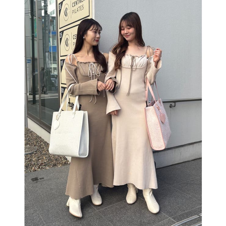 肩リボン配色ワンピース | NICE CLAUP / OLIVE des OLIVE　OUTLET | 詳細画像20 