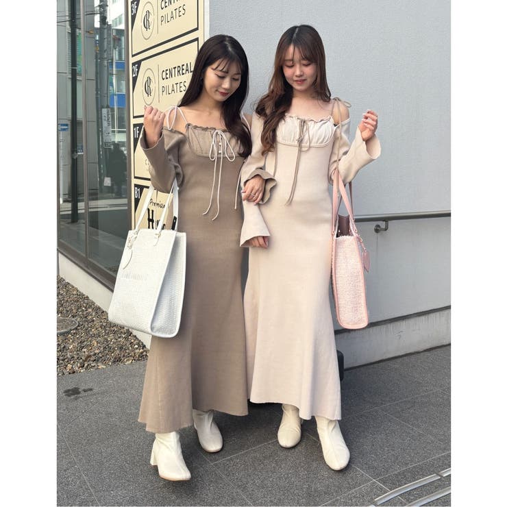 肩リボン配色ワンピース | NICE CLAUP / OLIVE des OLIVE　OUTLET | 詳細画像21 