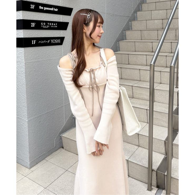 肩リボン配色ワンピース | NICE CLAUP / OLIVE des OLIVE　OUTLET | 詳細画像25 