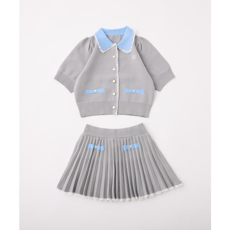 【one after another】ポロ襟半袖ニットセットアップ | NICE CLAUP / OLIVE des OLIVE　OUTLET | 詳細画像3 