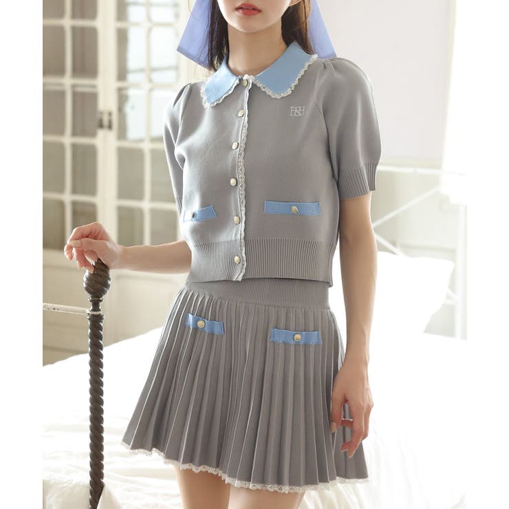 【one after another】ポロ襟半袖ニットセットアップ | NICE CLAUP / OLIVE des OLIVE　OUTLET | 詳細画像5 