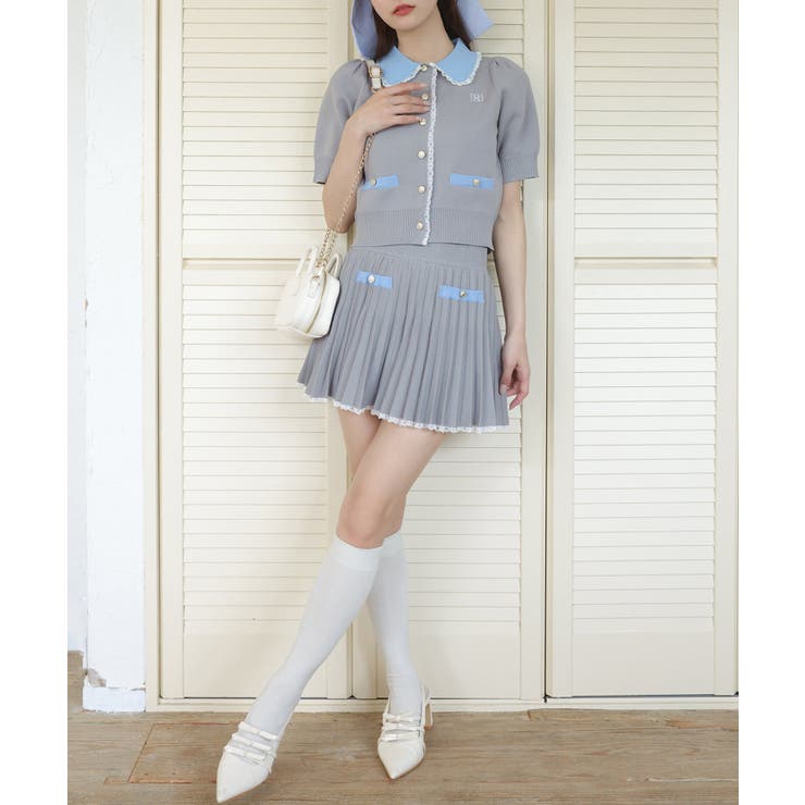 【one after another】ポロ襟半袖ニットセットアップ | NICE CLAUP / OLIVE des OLIVE　OUTLET | 詳細画像6 