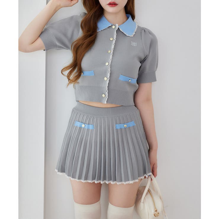 【one after another】ポロ襟半袖ニットセットアップ | NICE CLAUP / OLIVE des OLIVE　OUTLET | 詳細画像9 