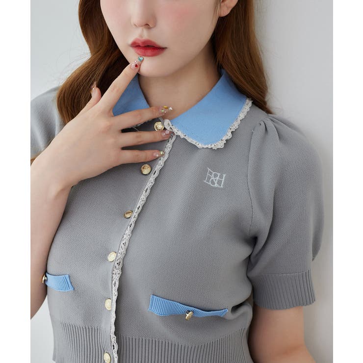 【one after another】ポロ襟半袖ニットセットアップ | NICE CLAUP / OLIVE des OLIVE　OUTLET | 詳細画像10 