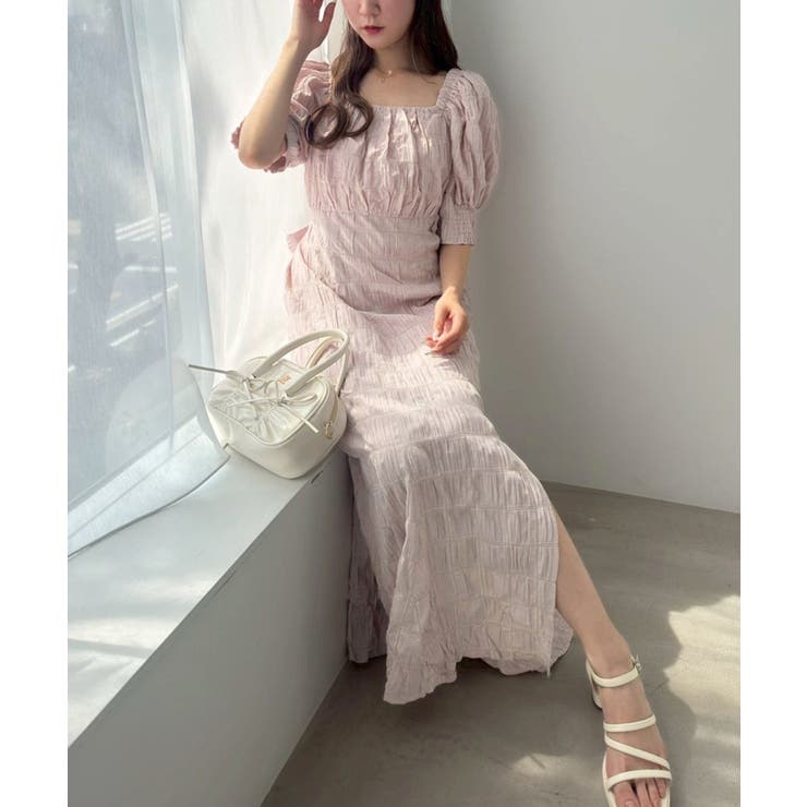 【one after another】バックリボンワンピ/WEB限定 | NICE CLAUP / OLIVE des OLIVE　OUTLET | 詳細画像4 