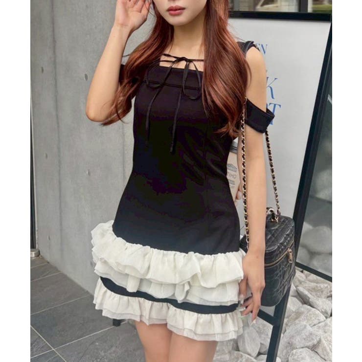 ブラック | 【one after another】【お揃いcollection】フリルミニワ… | NICE CLAUP / OLIVE des OLIVE　OUTLET