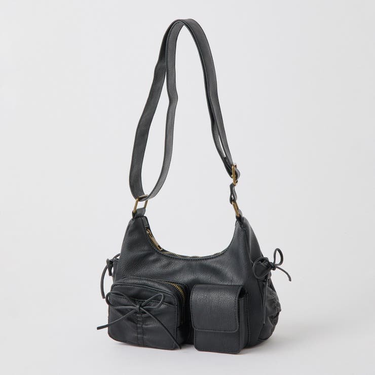 one after another】ドロストポケ付きリボンショルダーバッグ[品番