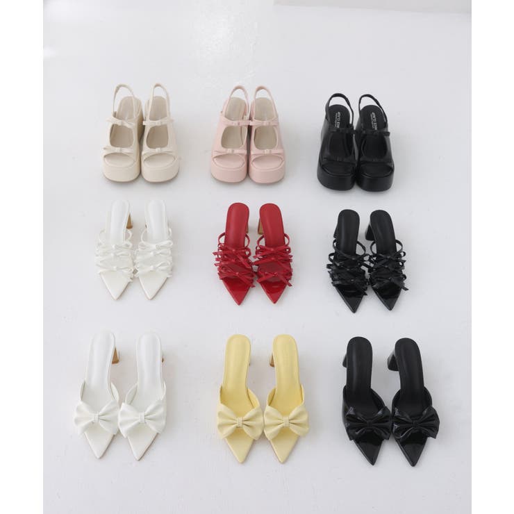 【one after another】ビッグリボンポインテッドサンダル | NICE CLAUP / OLIVE des OLIVE　OUTLET | 詳細画像25 