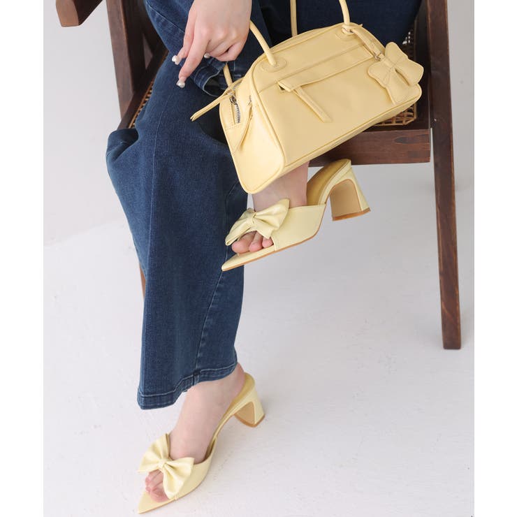 【one after another】ビッグリボンポインテッドサンダル | NICE CLAUP / OLIVE des OLIVE　OUTLET | 詳細画像35 