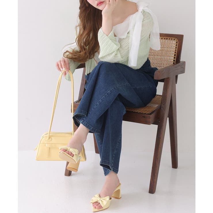 【one after another】ビッグリボンポインテッドサンダル | NICE CLAUP / OLIVE des OLIVE　OUTLET | 詳細画像42 