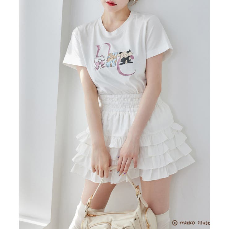 【one after another】【mikko コラボ】プリントTシャツ | NICE CLAUP / OLIVE des OLIVE　OUTLET | 詳細画像6 