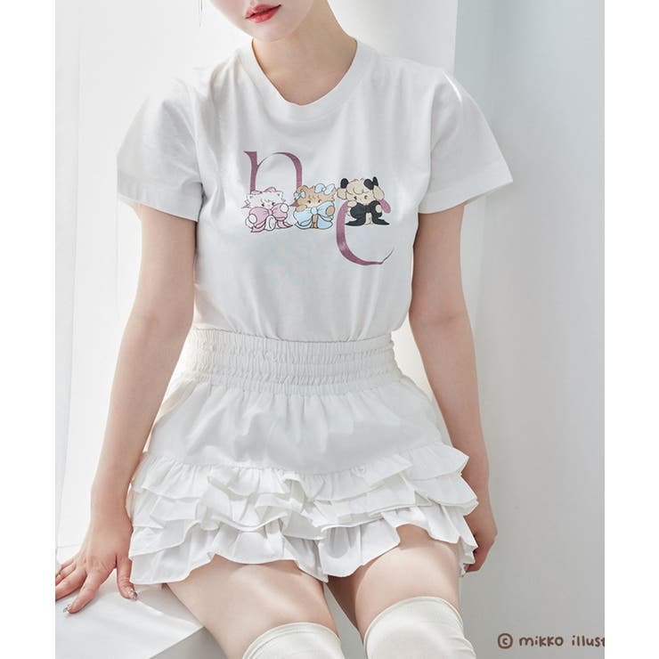 【one after another】【mikko コラボ】プリントTシャツ | NICE CLAUP / OLIVE des OLIVE　OUTLET | 詳細画像9 