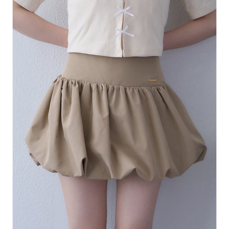 ベージュ | 【one after another】バルーンミニスカート | NICE CLAUP / OLIVE des OLIVE　OUTLET