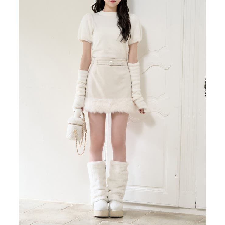【one after another】フェイクムートンミニスカート | NICE CLAUP / OLIVE des OLIVE　OUTLET | 詳細画像39 