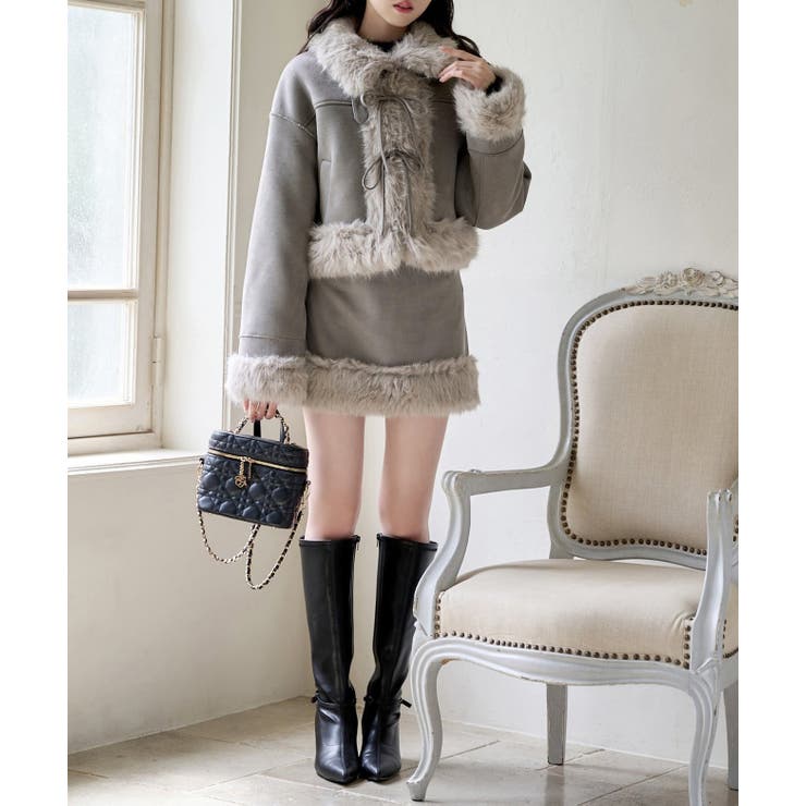 【one after another】フェイクムートンミニスカート | NICE CLAUP / OLIVE des OLIVE　OUTLET | 詳細画像44 
