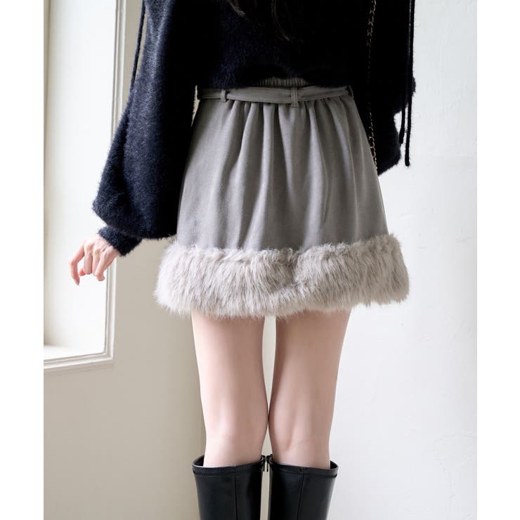 【one after another】フェイクムートンミニスカート | NICE CLAUP / OLIVE des OLIVE　OUTLET | 詳細画像48 