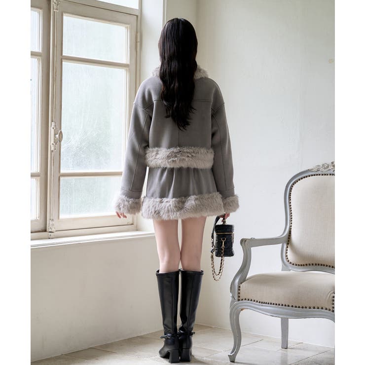 【one after another】フェイクムートンミニスカート | NICE CLAUP / OLIVE des OLIVE　OUTLET | 詳細画像50 