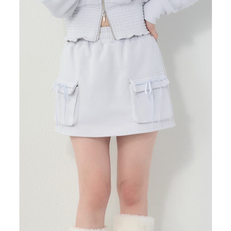 サックス | 【one after another】カットミニスカート | NICE CLAUP / OLIVE des OLIVE　OUTLET